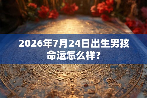 2026年7月24日出生男孩命运怎么样？