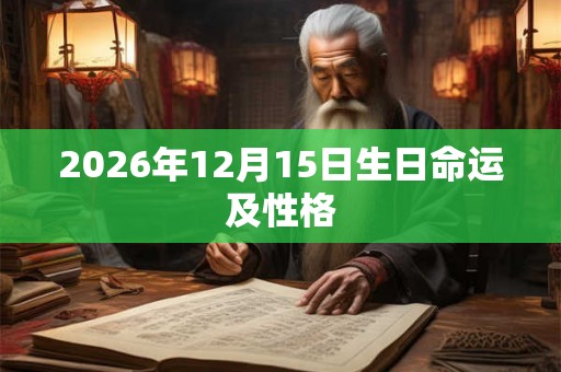 2026年12月15日生日命运及性格