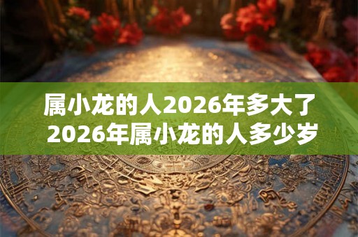 属小龙的人2026年多大了 2026年属小龙的人多少岁