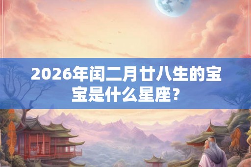 2026年闰二月廿八生的宝宝是什么星座？