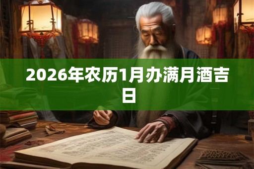 2026年农历1月办满月酒吉日