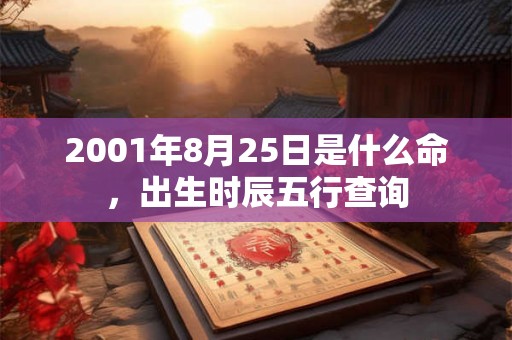 2001年8月25日是什么命，出生时辰五行查询