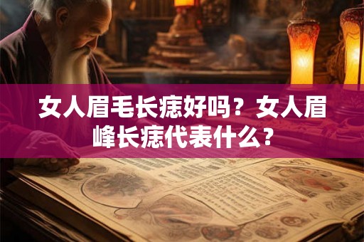 女人眉毛长痣好吗？女人眉峰长痣代表什么？