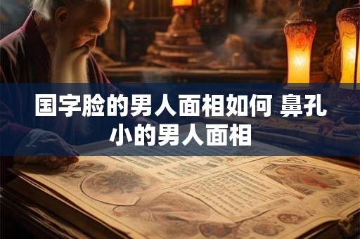 国字脸的男人面相如何 鼻孔小的男人面相