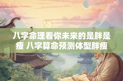 八字命理看你未来的是胖是瘦 八字算命预测体型胖瘦