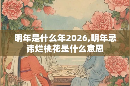明年是什么年2026,明年忌讳烂桃花是什么意思