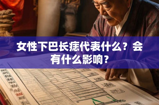 女性下巴长痣代表什么?会有什么影响? 女性下巴长痣代表什么?会有什么影响?