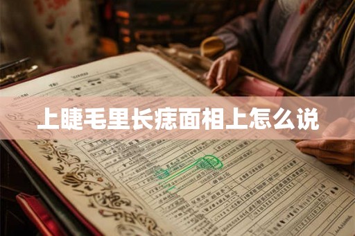 上睫毛里长痣面相上怎么说 上睫毛里长痣面相上怎么说