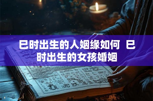 巳时出生的人姻缘如何  巳时出生的女孩婚姻