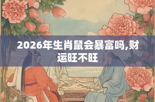 2026年生肖鼠会暴富吗,财运旺不旺 2026年生肖鼠会暴富吗,财运旺不旺