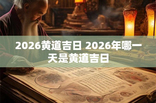2026黄道吉日 2026年哪一天是黄道吉日 2026黄道吉日 2026年哪一天是黄道吉日