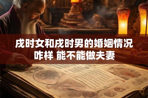 戌时女和戌时男的婚姻情况咋样 能不能做夫妻