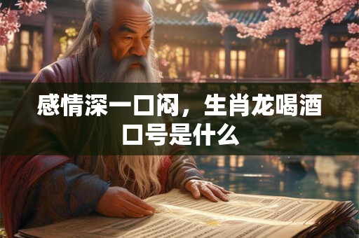 感情深一口闷，生肖龙喝酒口号是什么
