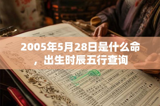 2005年5月28日是什么命，出生时辰五行查询