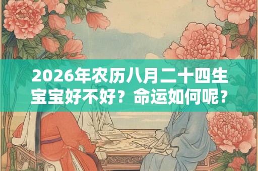 2026年农历八月二十四生宝宝好不好？命运如何呢？