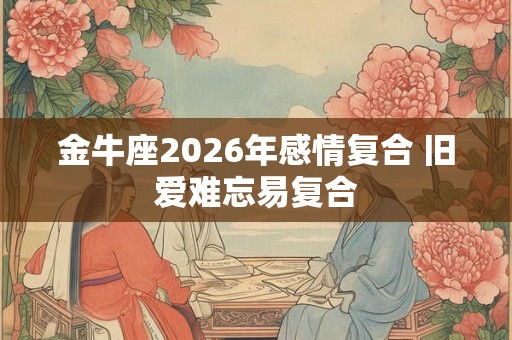金牛座2026年感情复合 旧爱难忘易复合