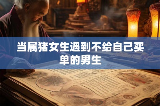 当属猪女生遇到不给自己买单的男生