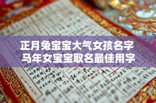 正月兔宝宝大气女孩名字 马年女宝宝取名最佳用字