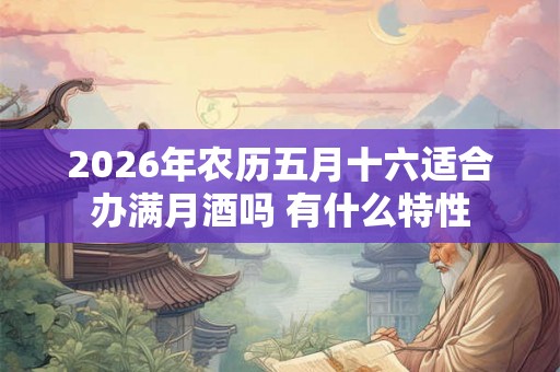2026年农历五月十六适合办满月酒吗 有什么特性