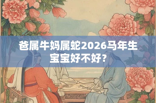 爸属牛妈属蛇2026马年生宝宝好不好? 爸属牛妈属蛇2026马年生宝宝好不好?