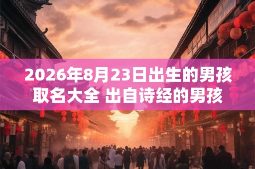 2026年8月23日出生的男孩取名大全 出自诗经的男孩名字