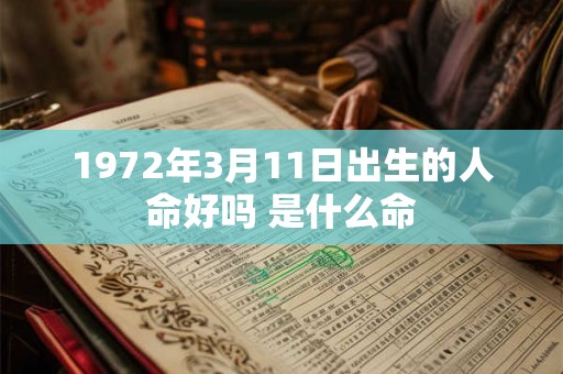 1972年3月11日出生的人命好吗 是什么命 1972年3月11日出生的人命好吗 是什么命