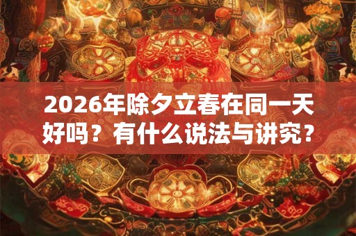 2026年除夕立春在同一天好吗?有什么说法与讲究? 2026年除夕立春在同一天好吗?有什么说法与讲究?