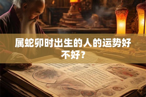 属蛇卯时出生的人的运势好不好？