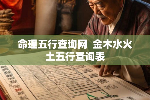 命理五行查询网 金木水火土五行查询表 命理五行查询网 金木水火土五行查询表