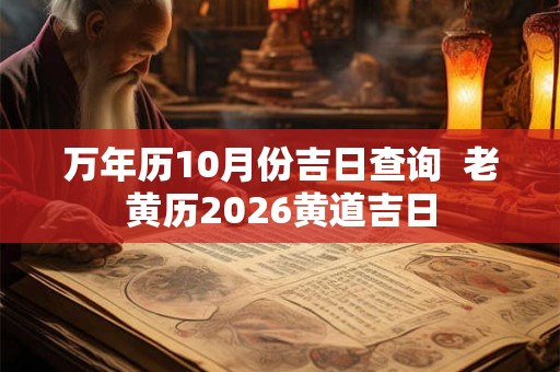 万年历10月份吉日查询  老黄历2026黄道吉日