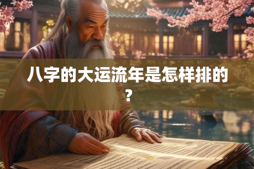 八字的大运流年是怎样排的？