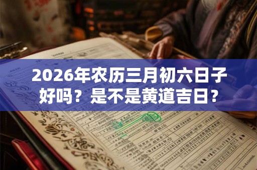 2026年农历三月初六日子好吗？是不是黄道吉日？