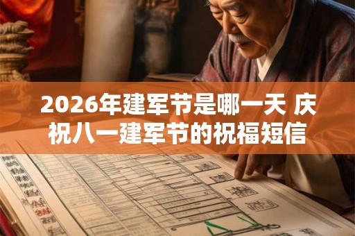 2026年建军节是哪一天 庆祝八一建军节的祝福短信