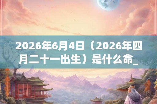 2026年6月4日（2026年四月二十一出生）是什么命_命运如何