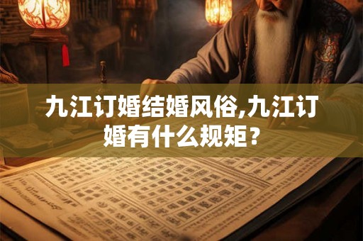 九江订婚结婚风俗,九江订婚有什么规矩? 九江订婚结婚风俗,九江订婚有什么规矩?