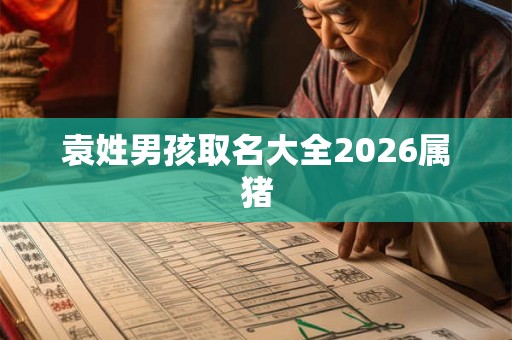 袁姓男孩取名大全2026属猪