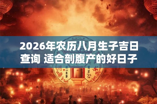 2026年农历八月生子吉日查询 适合剖腹产的好日子