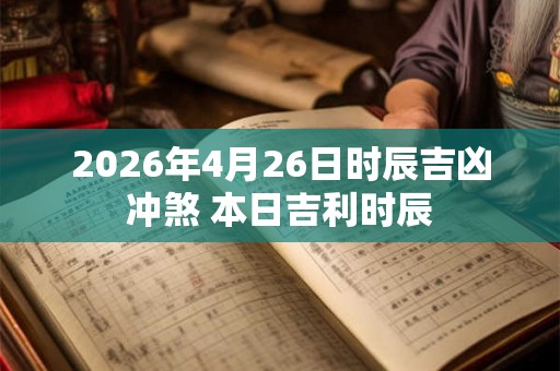 2026年4月26日时辰吉凶冲煞 本日吉利时辰