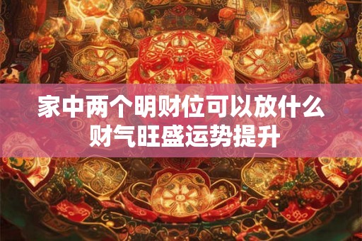 家中两个明财位可以放什么 财气旺盛运势提升