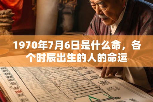 1970年7月6日是什么命,各个时辰出生的人的命运 1970年7月6日是什么命,各个时辰出生的人的命运