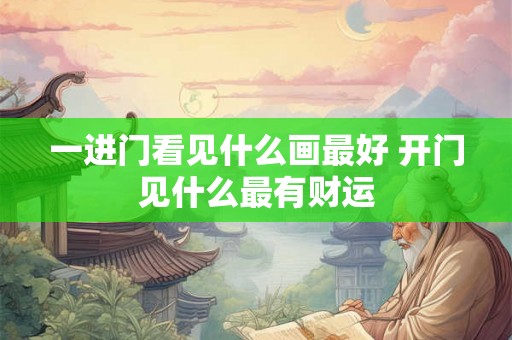 一进门看见什么画最好 开门见什么最有财运