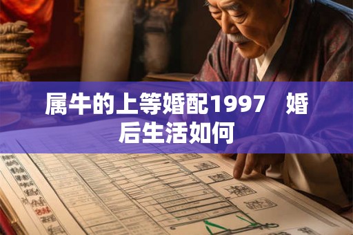 属牛的上等婚配1997   婚后生活如何