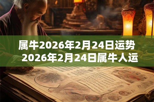 属牛2026年2月24日运势  2026年2月24日属牛人运势详解
