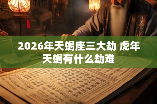 2026年天蝎座三大劫 虎年天蝎有什么劫难