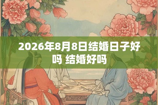 2026年8月8日结婚日子好吗 结婚好吗