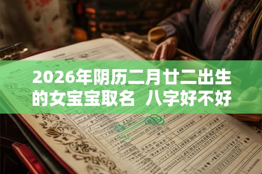2026年阴历二月廿二出生的女宝宝取名  八字好不好