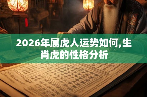 2026年属虎人运势如何,生肖虎的性格分析