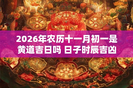 2026年农历十一月初一是黄道吉日吗 日子时辰吉凶