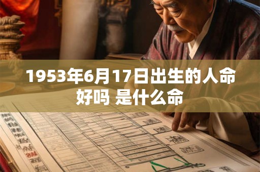 1953年6月17日出生的人命好吗 是什么命