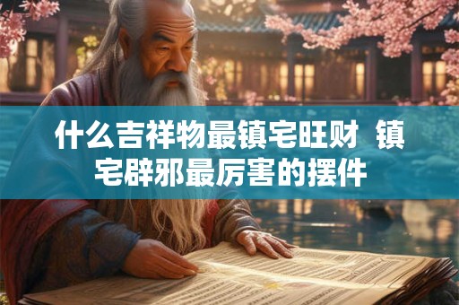 什么吉祥物最镇宅旺财  镇宅辟邪最厉害的摆件